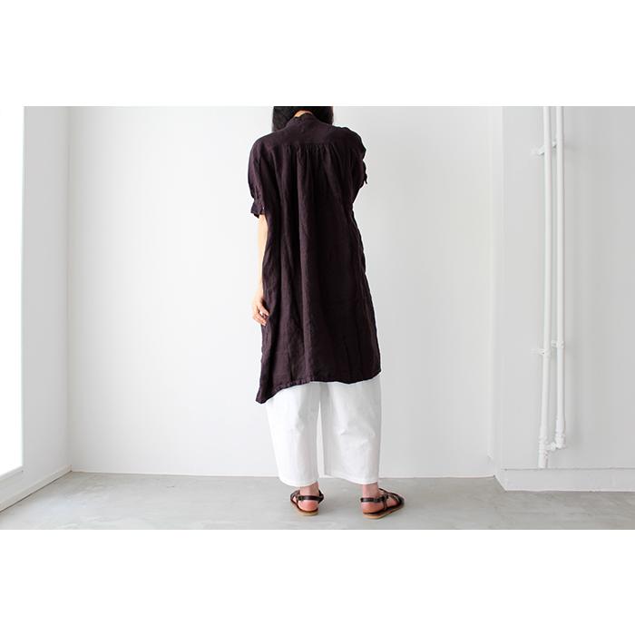 Honnete（オネット） H/SLV NO COLLAR OP ハーフスリーブ ノーカラー