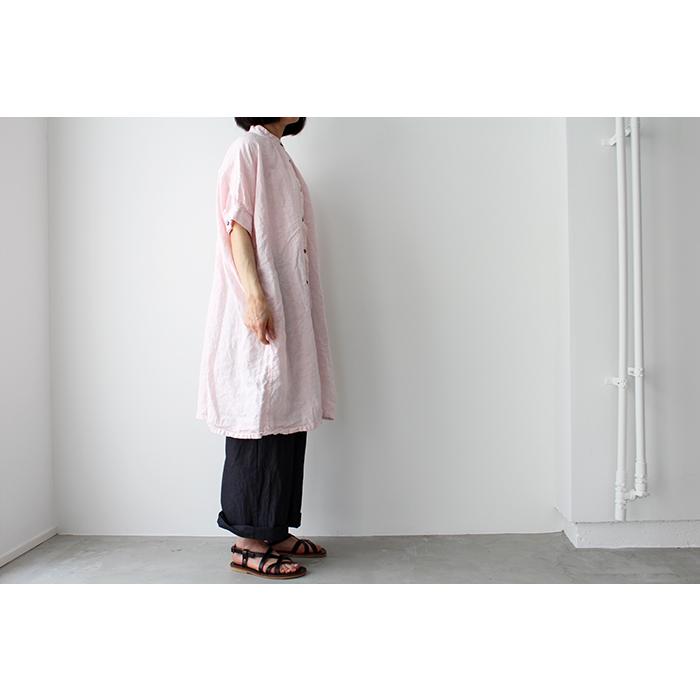 Honnete（オネット） H/SLV NO COLLAR OP ハーフスリーブ ノーカラー