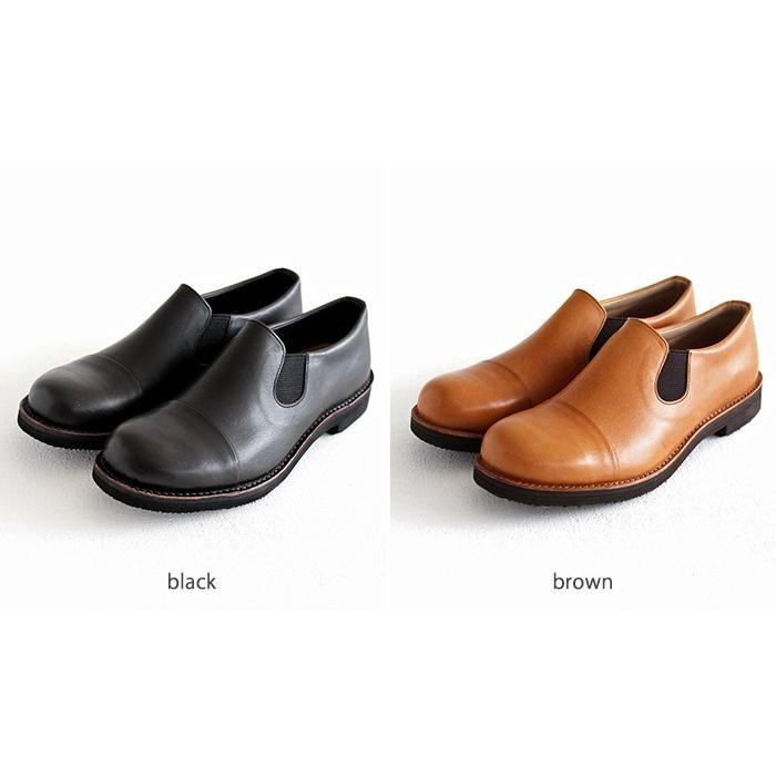 ショセ　ムカヴァ　サイドゴア　スリッポンシューズ　MUー968 DB 24cm ショセ ムカヴァ サイドゴア スリッポンシューズ MUー968 DB 24cm