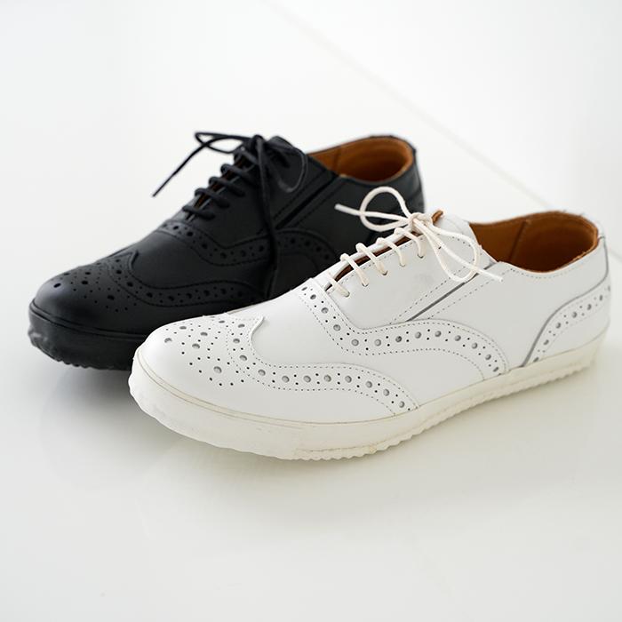 chausser ses amis セザミ ウイングチップレザースニーカー SA chausser ses amis セザミ ウイングチップレザースニーカー SA