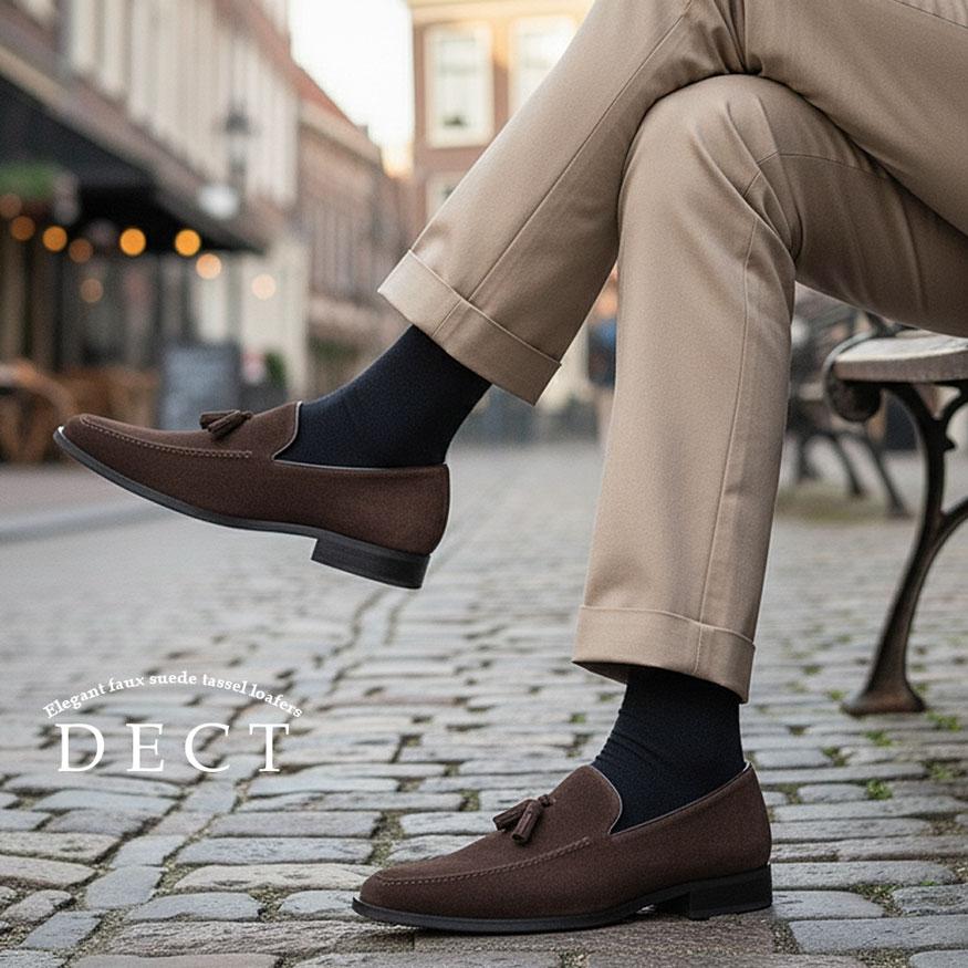 DECT ドライビングシューズ ローファー スリッポン メンズ 革靴 黒 紐なし おしゃれ デクト ブランド : SHOES GRIND ...