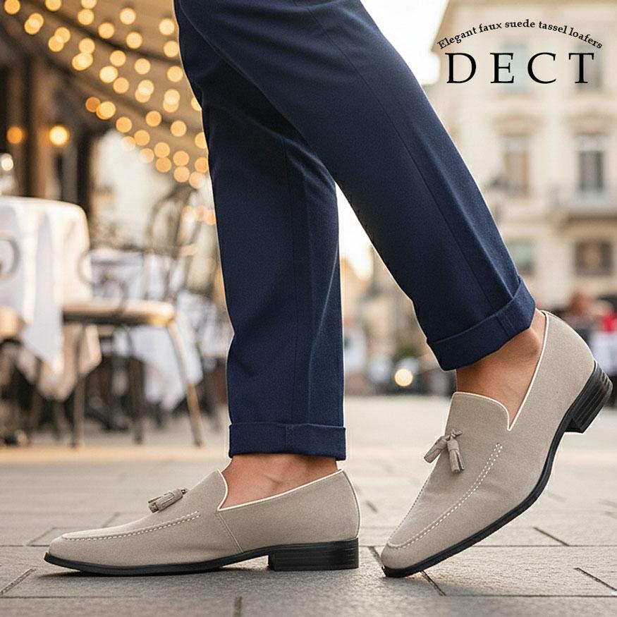 ドライビングシューズ ローファー スリッポン メンズ 革靴 黒 紐なし おしゃれ デクト DECT ブランド : SHOES GRIND ...