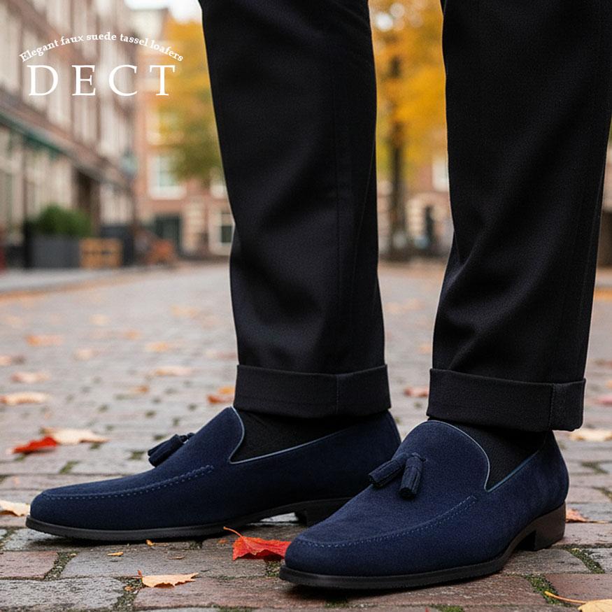 ドライビングシューズ ローファー スリッポン メンズ 革靴 黒 紐なし おしゃれ デクト DECT ブランド : SHOES GRIND ...