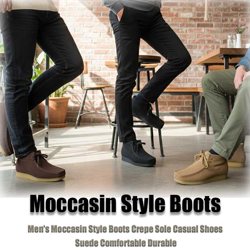 ブッテロ　レザー　モカシン　ブーツ　ワラビー　26～27㎝相当 クラークス ワラビーブーツ Clarks WALLABEE BOOT メンズ モカシン
