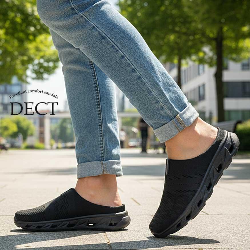 DECT サボサンダル メンズ メッシュ 厚底 サンダル スニーカー