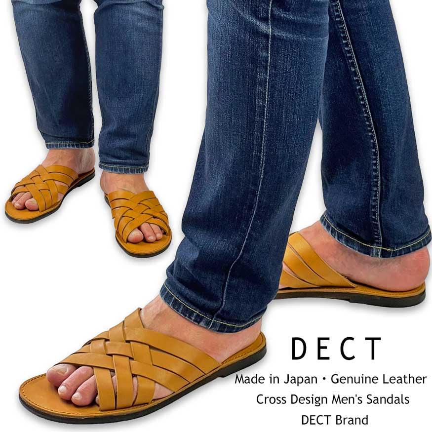 サンダル メンズ 本革 日本製 コンフォートサンダル おしゃれ かかと