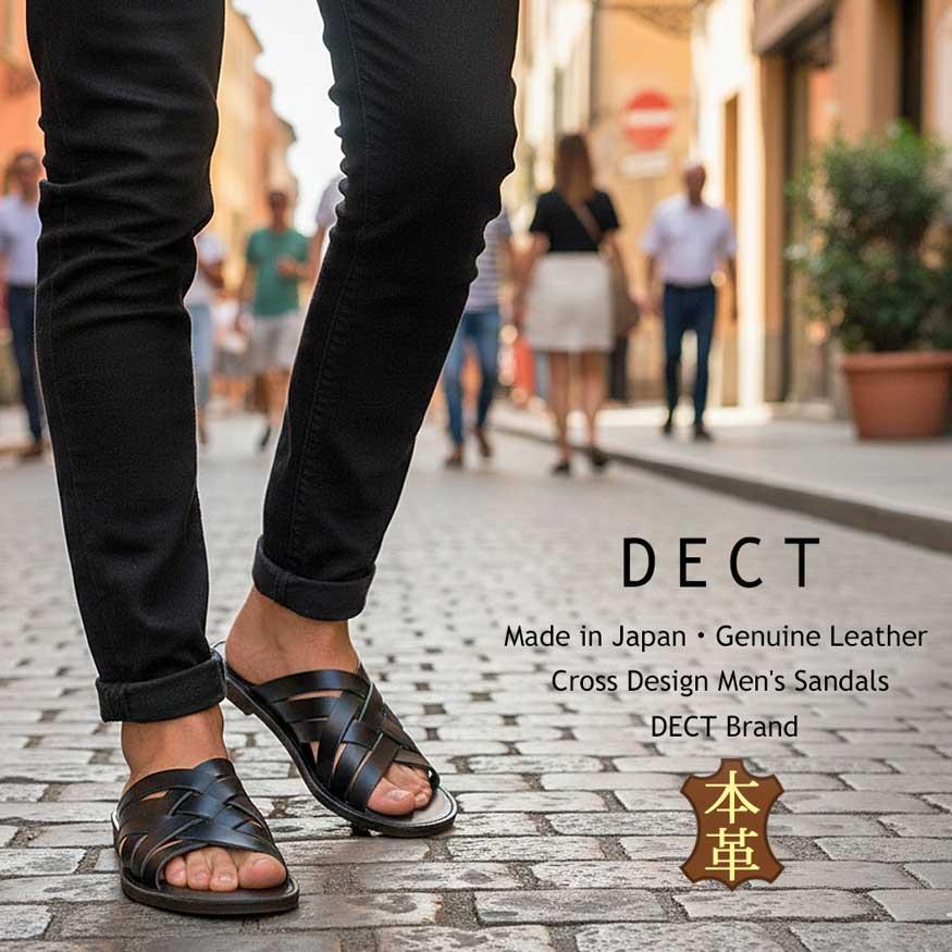 サンダル メンズ 本革 日本製 コンフォートサンダル おしゃれ かかと