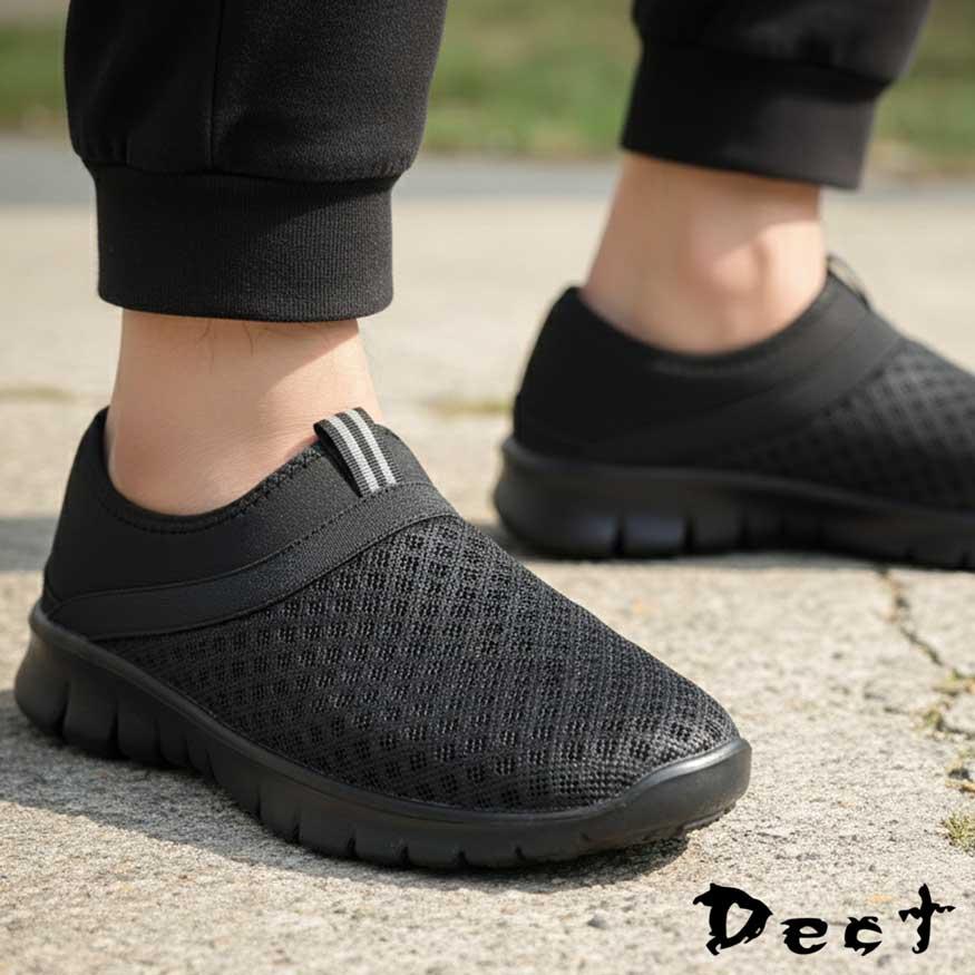 スニーカー スリッポン メンズ メッシュ かかとがふめる 2WAY 軽量