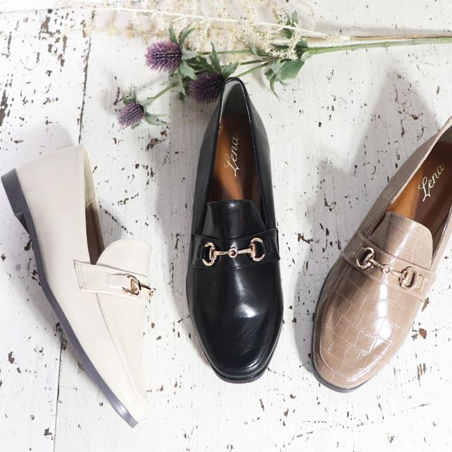 送料無料 レディース ローファー 大人 ローヒール スクエアトゥ ビット ローファー パンプス 歩きやすい 履きやすい 5 2840 5 2840 Shoeshall 通販 Yahoo ショッピング