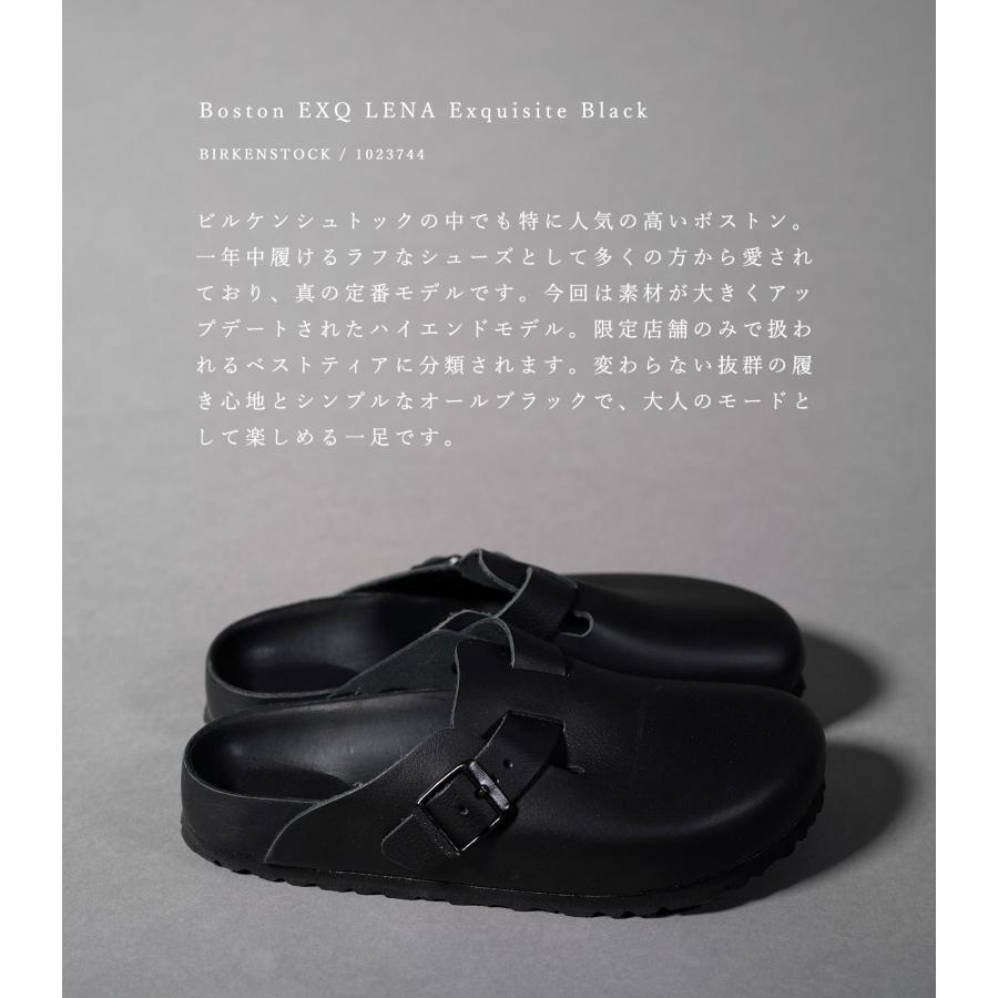 ビルケン サンダル ブラック 黒 レザー ビルケンシュトック ボストン BIRKENSTOCK  Boston EXQ LENA Exquisite Black Narrow 1023744 ★｜shoeshouse92qatari｜03