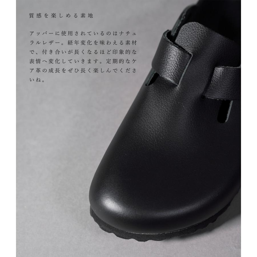 ビルケン サンダル ブラック 黒 レザー ビルケンシュトック ボストン BIRKENSTOCK  Boston EXQ LENA Exquisite Black Narrow 1023744 ★｜shoeshouse92qatari｜09