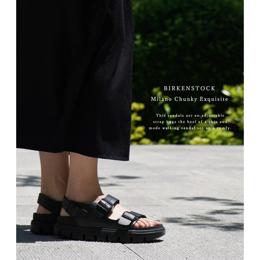 ビルケンシュトック ビルケン サンダル レディース ミラノ チャンキー EXQ ナロー ブラック 黒 BIRKENSTOCK Milano Chunky Exquisite Narrow Black 1024608｜shoeshouse92qatari｜15