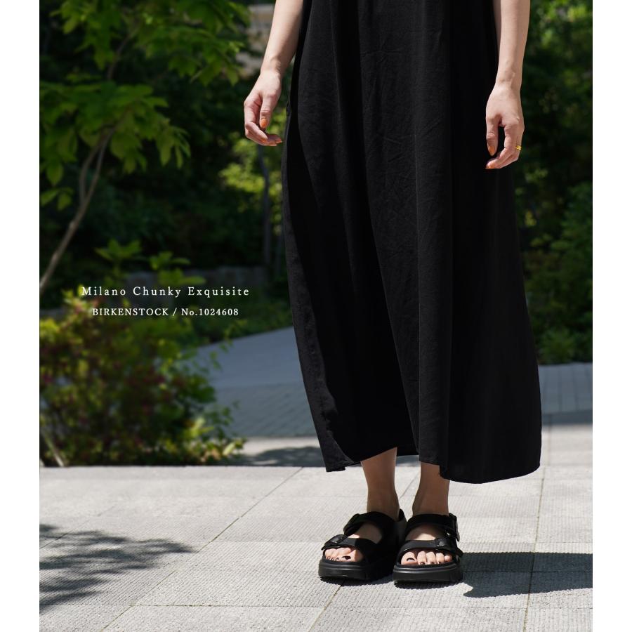 ビルケンシュトック ビルケン サンダル レディース ミラノ チャンキー EXQ ナロー ブラック 黒 BIRKENSTOCK Milano Chunky Exquisite Narrow Black 1024608｜shoeshouse92qatari｜04