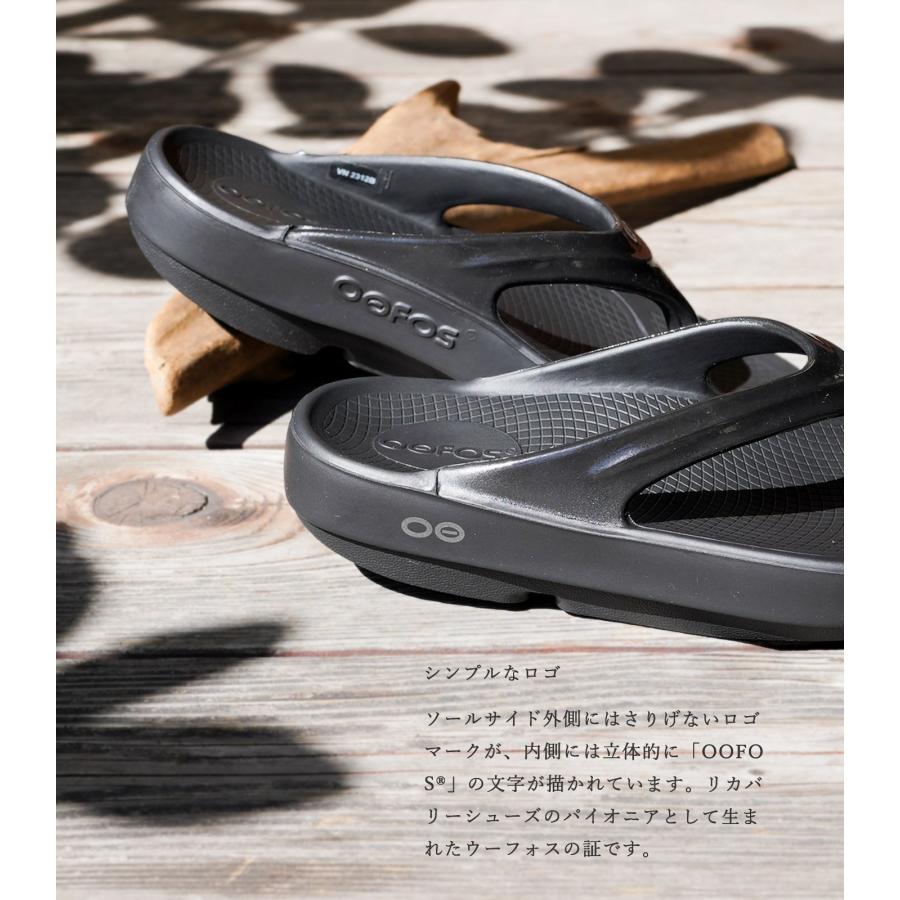 OOFOS ウーフォス サンダル ウーララ ウーマン ブラック アイス