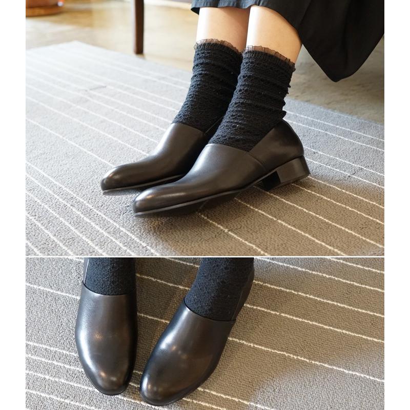 chausser ショセ 靴 レディース スリッポン ブラック 黒 レザー chausser ショセ 靴 レディース スリッポン ブラック 黒 レザー