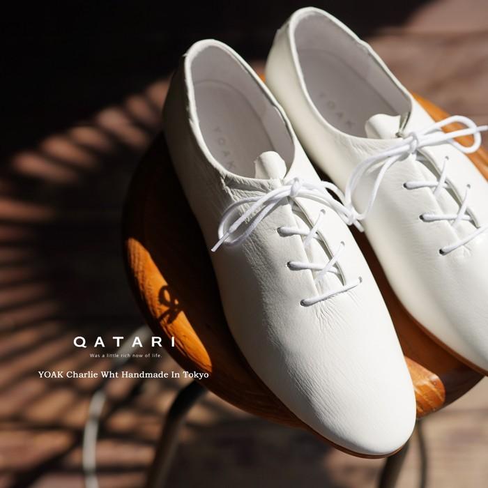 ポイント10倍 初回サイズ交換片道送料無料 Yoak Charlie Wht ヨーク チャーリー ホワイト レースアップシューズ メンズ レディース 日本製 Charlie Wht Qatari 通販 Yahoo ショッピング