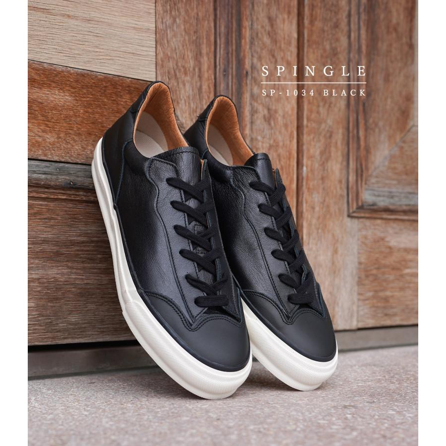 SPINGLE スピングル メンズ スニーカー ブラック ホワイト 黒 白