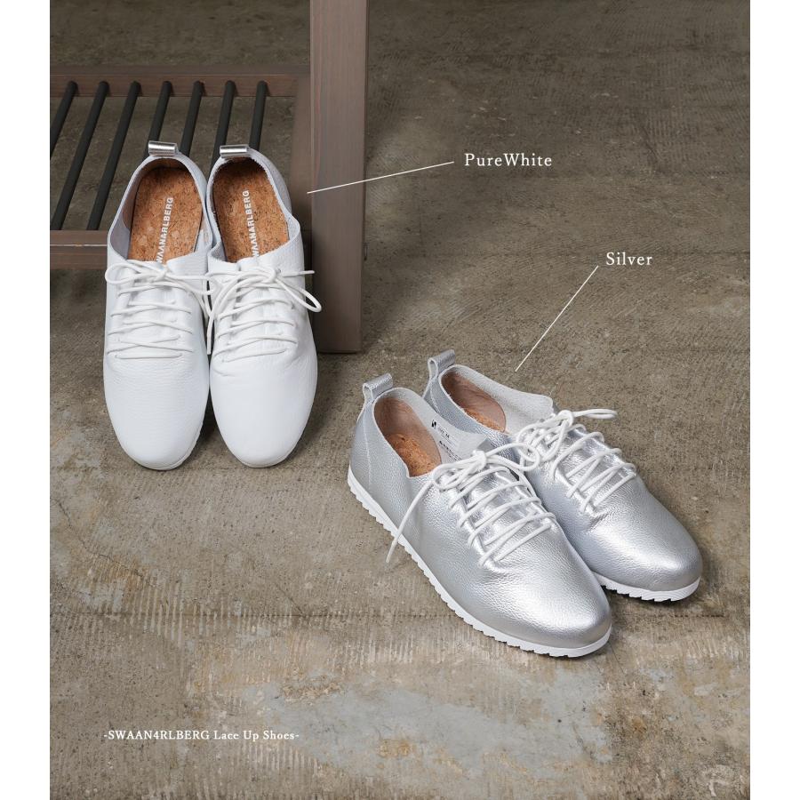 スワンアルバーグ レースアップシューズ ピュアホワイト シルバー ホワイト レディース SWAAN4RLBERG LaceUpShoes PureWhite Silver White ★｜shoeshouse92qatari｜04