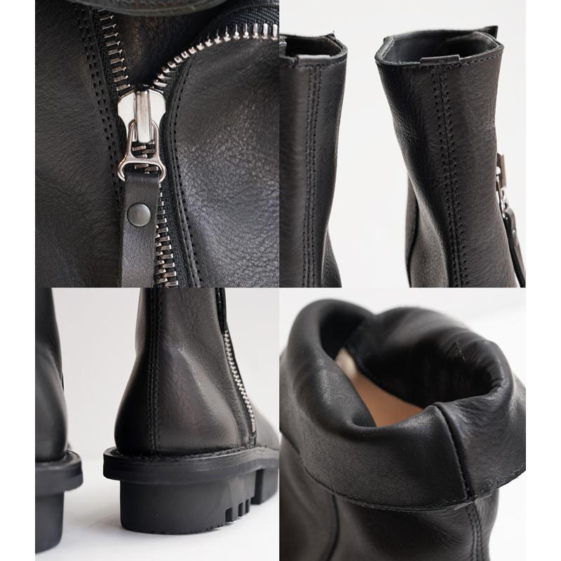 トリッペン サイドジップ プラットフォーム ブーツ ディアー ブラック trippen side zip platform boots DEER-WAW 購入特典防水スプレー付｜shoeshouse92qatari｜17