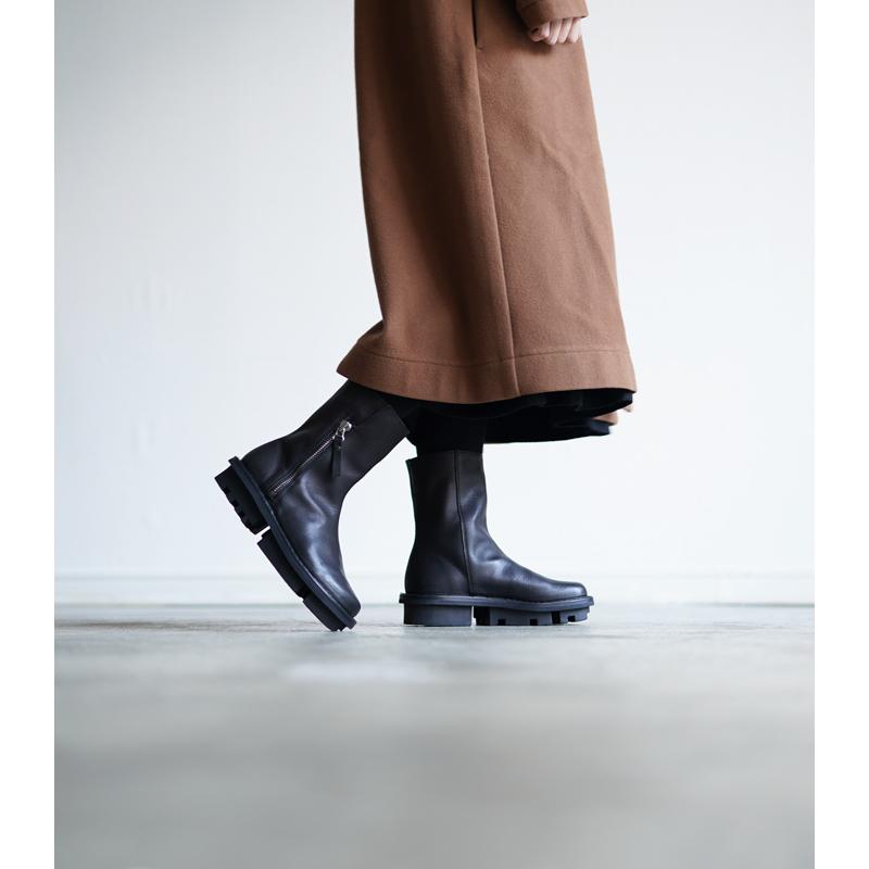 トリッペン サイドジップ プラットフォーム ブーツ ディアー ブラック trippen side zip platform boots DEER-WAW 購入特典防水スプレー付｜shoeshouse92qatari｜05