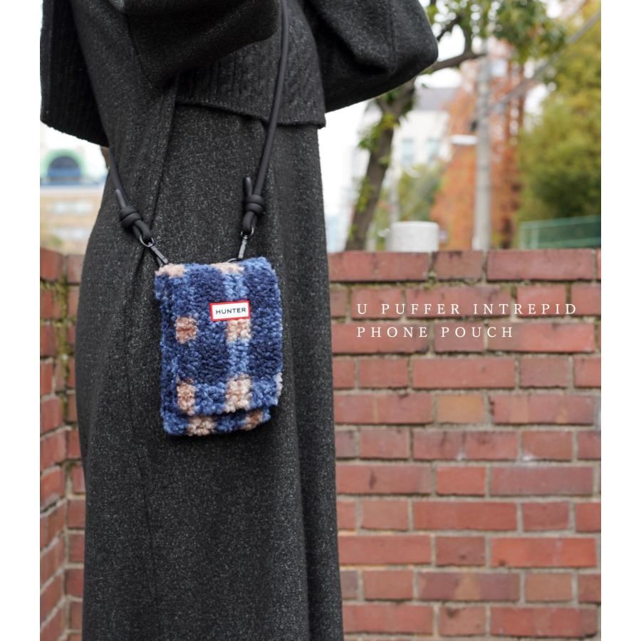 ハンター バッグ イントレピッド プレイド フォンポーチ HUNTER INTREPID PLAID BOUCLE PHONE POUCH 2024SSモデル ノベルティ付｜shoeshouse92qatari｜10