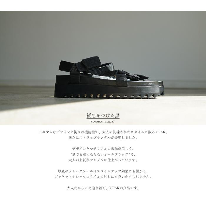 YOAK ヨーク サンダル 靴 NORMAN BLK ノーマン ブラック YOAK ヨーク サンダル 靴 NORMAN BLK ノーマン ブラック