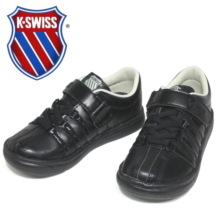 キッズ シューズ ケースイス K-SWISS KSC CL052 ブラック スニーカー 子供 ジュニア 靴 入園 卒園 入学 黒｜shoeshouseskip