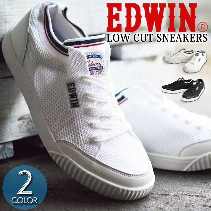 買物 EDWIN エドウィン スニーカー メンズ ローカット カジュアル シューズ 軽量 屈曲 楽天カード分割 紳士靴 男性 コンフォート 防滑 靴 メッシュ カップインソール メンズシューズ