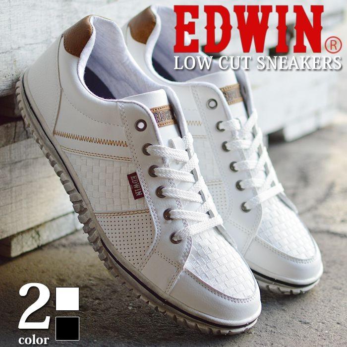 EDWIN エドウィン スニーカー メンズ 軽量 ローカット カジュアル 屈曲 防滑 カップインソール コンフォート 編み込み ヴィンテージ加工 靴  メンズシューズ :ft7528:ShoeSquare シュースクエア - 通販 - Yahoo!ショッピング