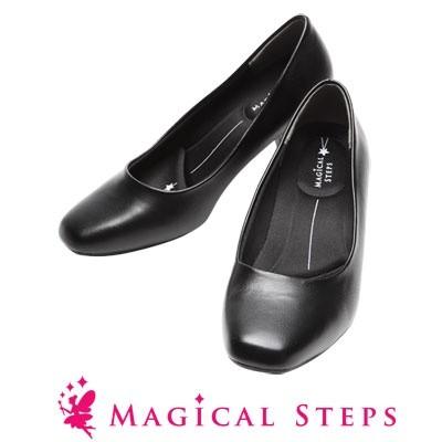 【美歩行パンプス】MAGICAL STEPS(マジカルステップス)/スクエアトウパンプス/プレーン/5.5cmヒール【レディースパンプス】｜shoesshop-murayama