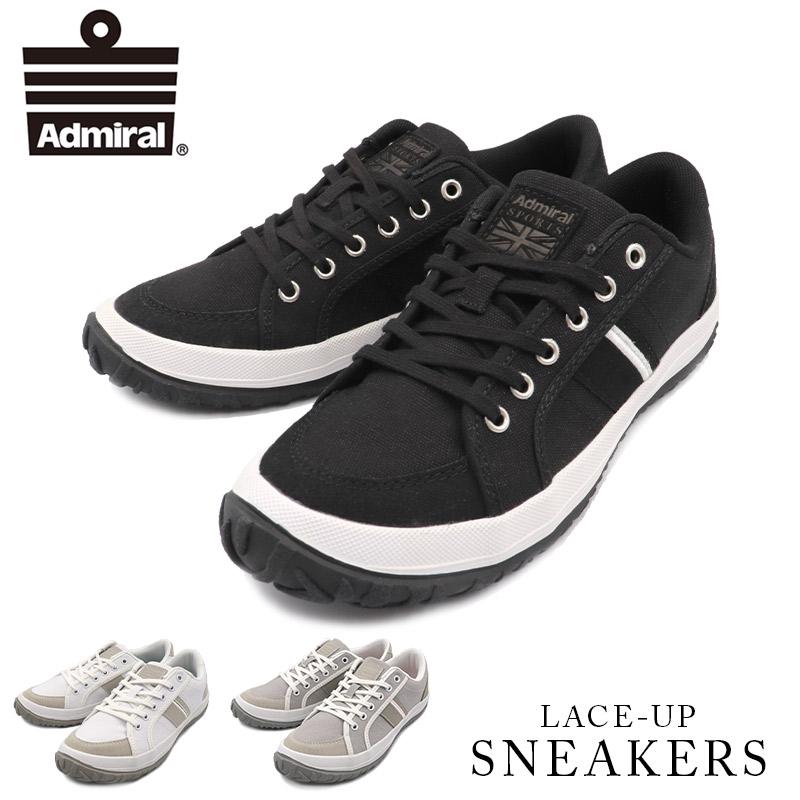Admiral（アドミラル） スニーカー レディース おしゃれ 白 黒 疲れ