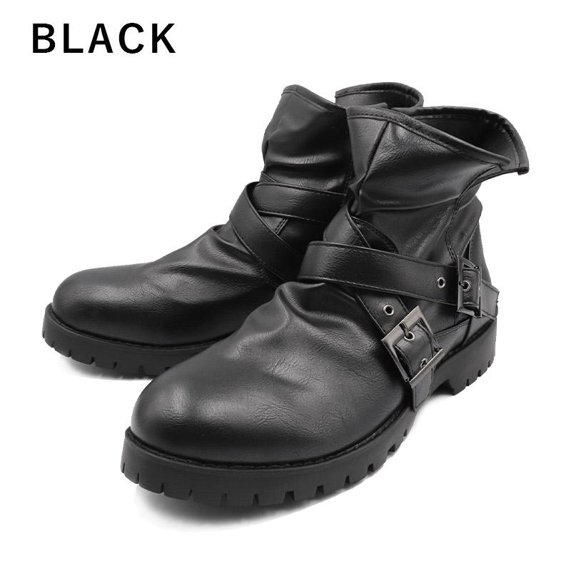 Bracciano（ブラッチャーノ） メンズ ブーツ 歩きやすい 厚底 サイド 