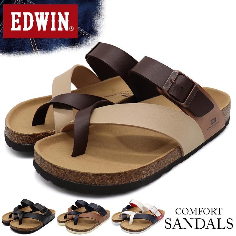 Sale 67 Off Edwin エドウィン サンダル メンズ 人気 シンプル ベーシック フットベット コンフォート カジュアル 黒 紺 茶 トリコ Whitesforracialequity Org