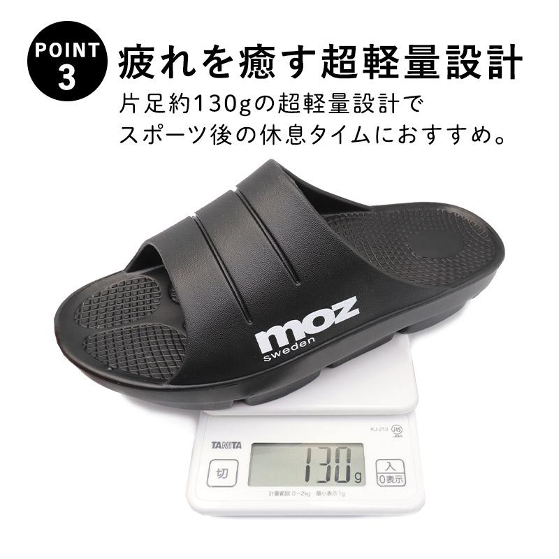 サンダル メンズ リカバリー シャワーサンダル スライド 軽量 おしゃれ スポーツサンダル moz モズ 黒｜shoesstore-reodert｜04