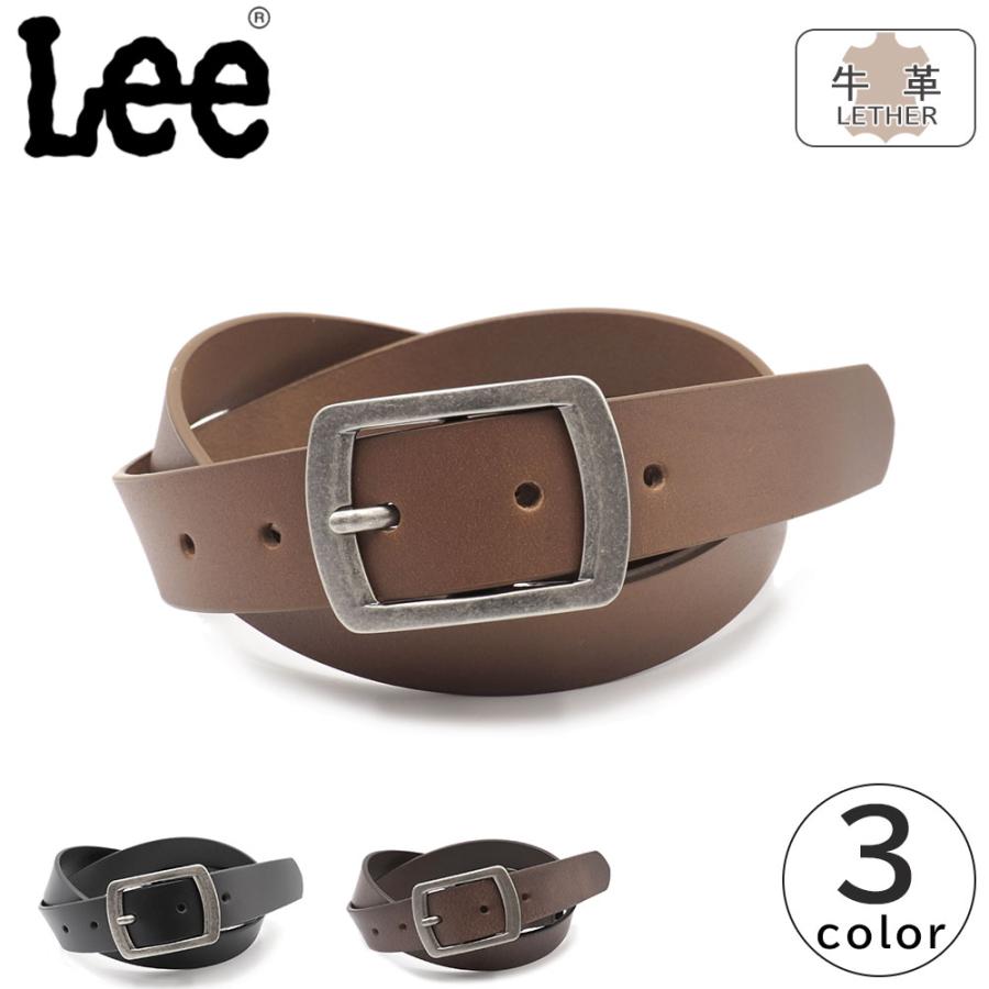 Lee（リー） ベルト 0120598 レザーベルト 本革 牛革 30mm : シューズ