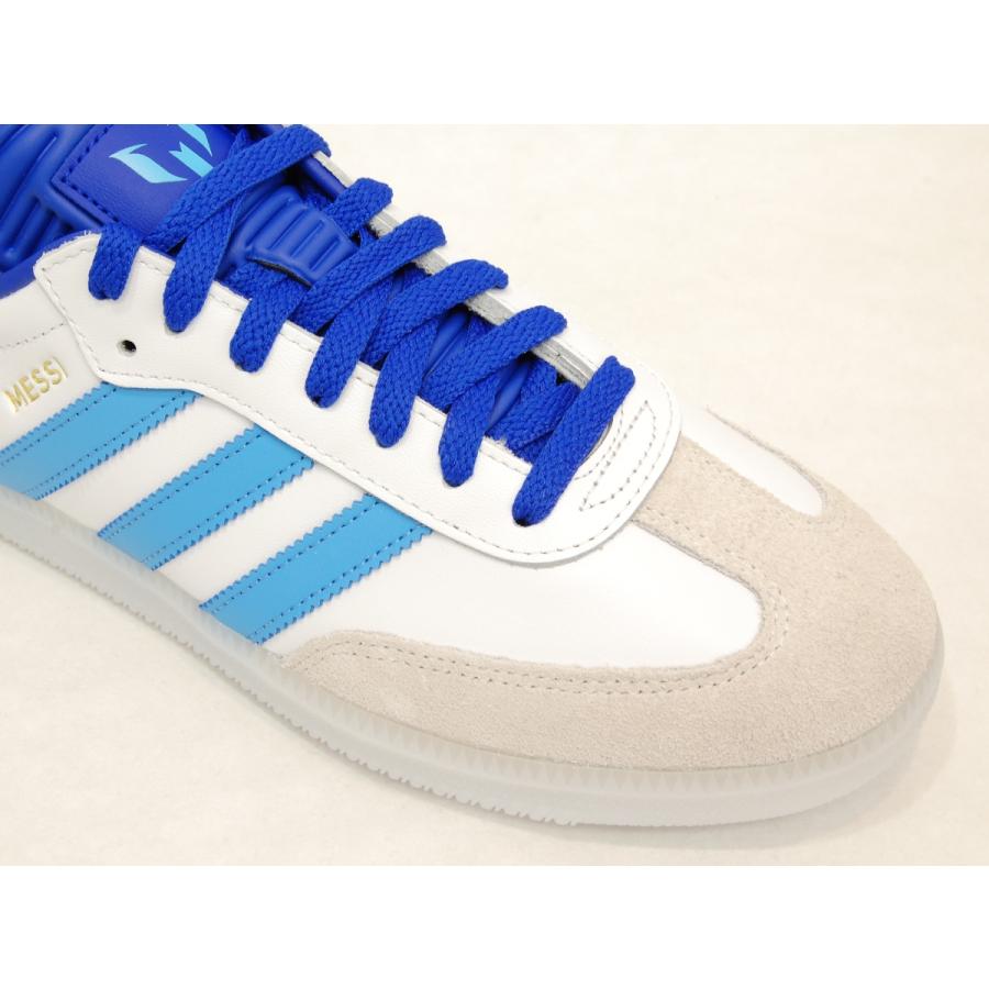 ADIDAS Samba Messi White/Lucid Blue/Blue Burst アディダス サンバ リオネル メッシ ホワイト ブルー ゴールド コラボ クラシック アメリカ USA 海外 限定｜shoety｜05