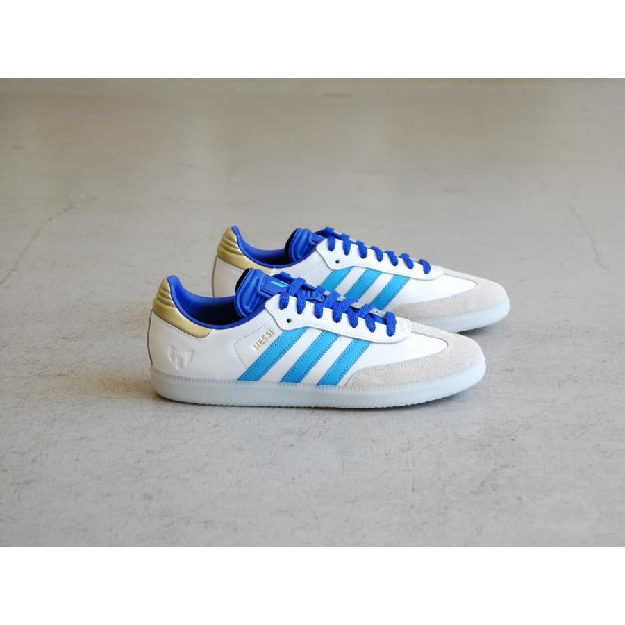 ADIDAS Samba Messi White/Lucid Blue/Blue Burst アディダス サンバ リオネル メッシ ホワイト ブルー ゴールド コラボ クラシック アメリカ USA 海外 限定｜shoety｜09