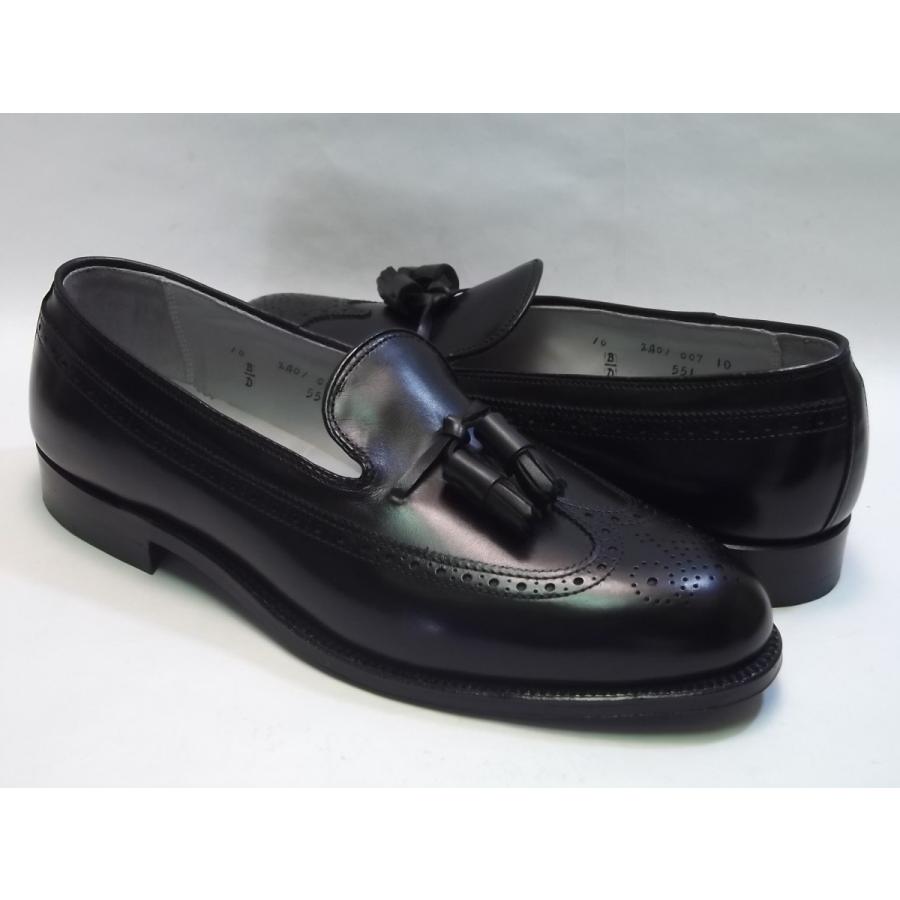 ALDEN 551 ABERDEEN LAST long wing-tip tassel loafer black MADE IN