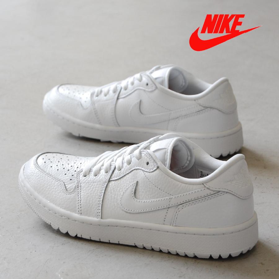 NIKE Air Jordan 1 Low G White/White ナイキ エア ジョーダン 1 ロー ゴルフ オール ホワイト 白 真っ白  レザー スパイクレス シューズ GOLF USA アメリカ :nike-air-jordan-1-low-g-white-white:SHOETY - 