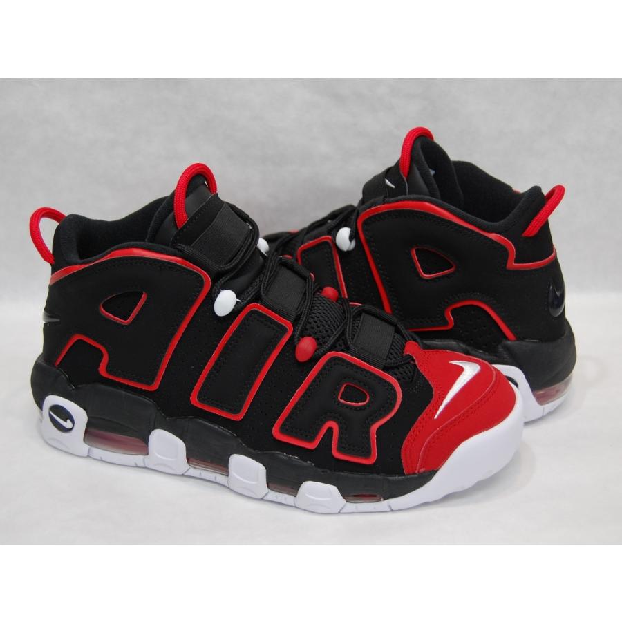 NIKE Air More Uptempo 96 Black/University Red/White/Black ナイキ エア モア アップテンポ  96 レッド 赤 ブラック 黒 モアテン つま赤 RED TOE アメリカ 海外