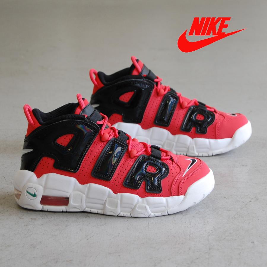 NIKE Air More Uptempo GS Lobster/Black/White ナイキ エア モア アップテンポ グレード スクール  ロブスター レッド ブラック I GOT NEXT モアテン USA 海外 :