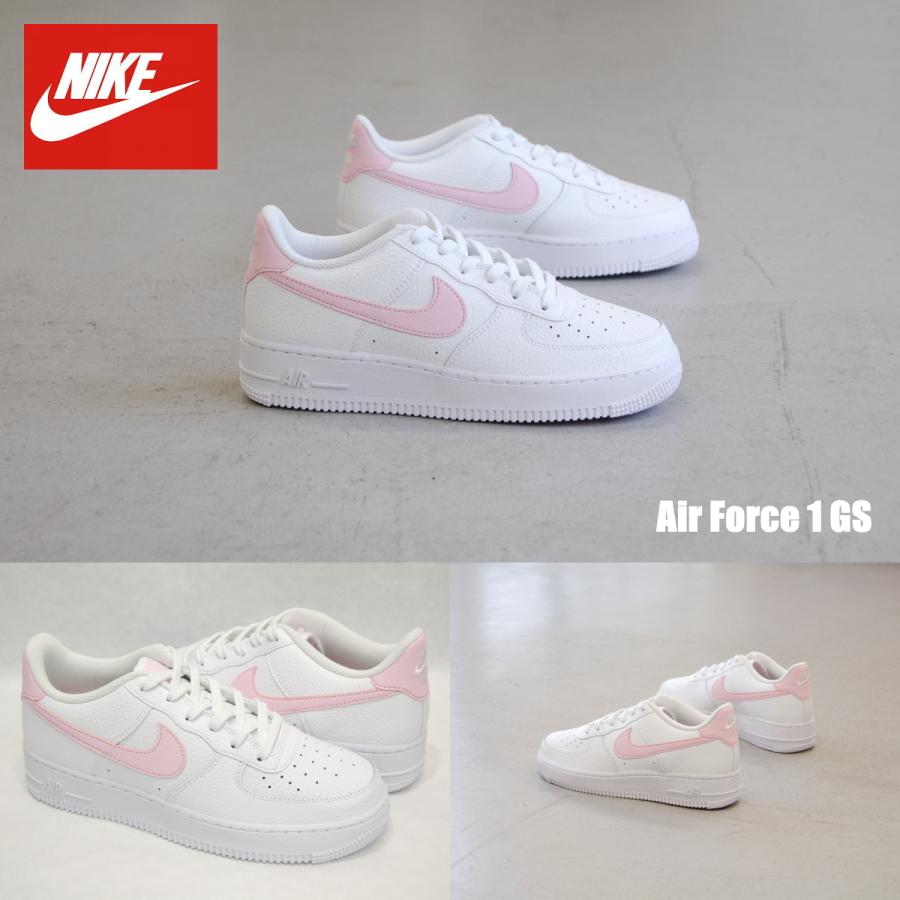 NIKE air force 1 gs white/pink foam ナイキ エアフォースワン ホワイト/ピンク ロー 白 ライト レザー USA  アメリカ 海外 限定 日本未発売 : nike-airforce1-gs-white-pinkfoam : SHOETY - 通販 -