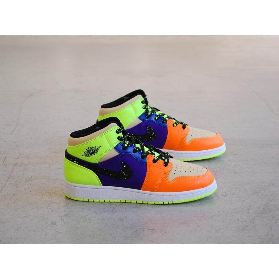 NIKE air jordan 1 mid se gs volt/black/vivid orange ナイキ エア