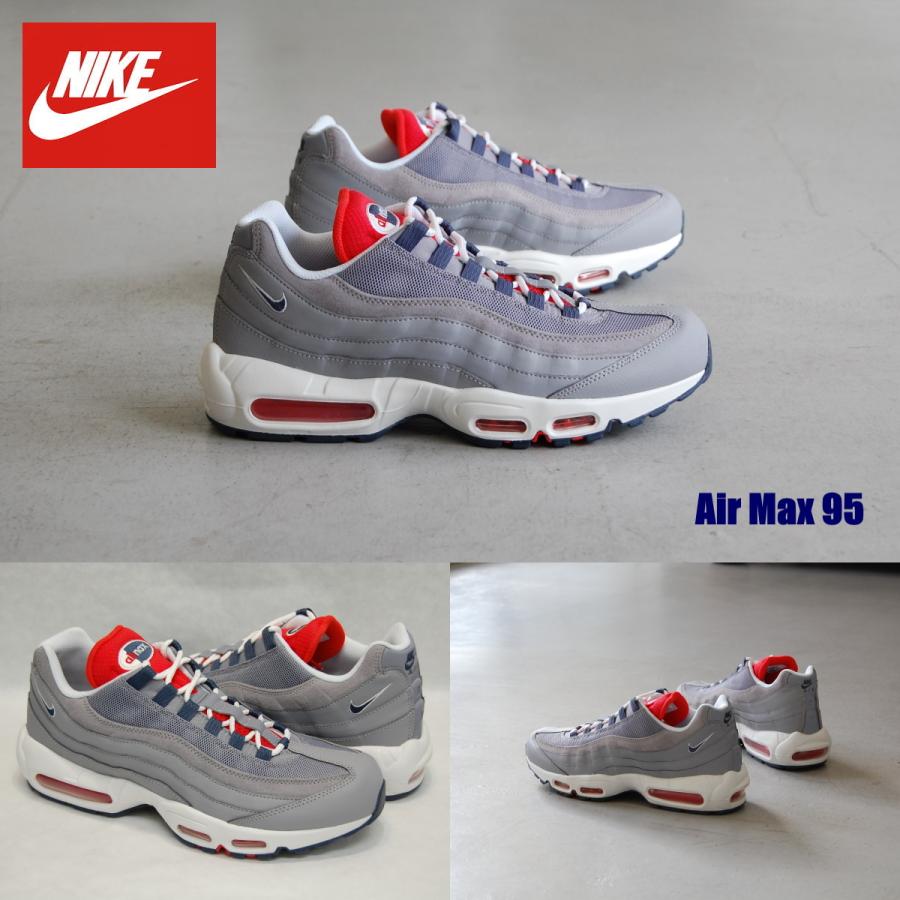 Nike Air Max 95 Cement Grey Thunder Blue ナイキ エアマックス 95 グレー ブルー 紺 灰 青 ネイビー 赤 レッド 星条旗 Usa アメリカ 海外 限定 未発売 Nike Airmax95 Cementgrey Thunderblue Shoety 通販 Yahoo ショッピング