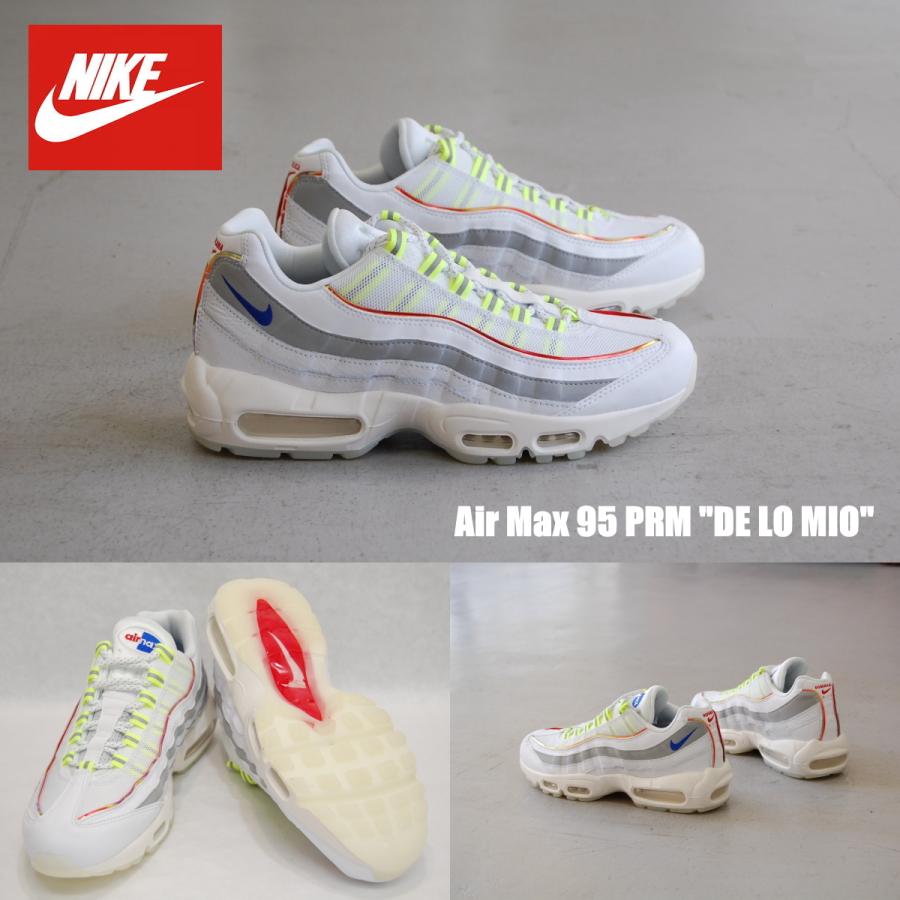Nike Air Max 95 Prm White Racer Blue Lt Smoke Grey ナイキ エアマックス 95 プレミアム 白 青 灰 ホワイト カラフル De Lo Mio アメリカ 海外 限定 未発売 Nike Airmax95 Prm White Racerblue Ltsmokegrey Shoety 通販 Yahoo ショッピング