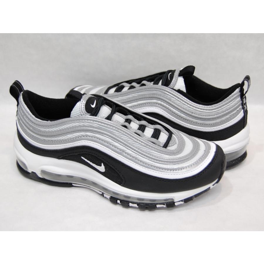 NIKE air max 97 gs black/white/reflectsilver ナイキ エアマックス 97 グレードスクール ブラック メタリック シルバー ホワイト 黒 銀 白 USA 海外 限定｜shoety｜02