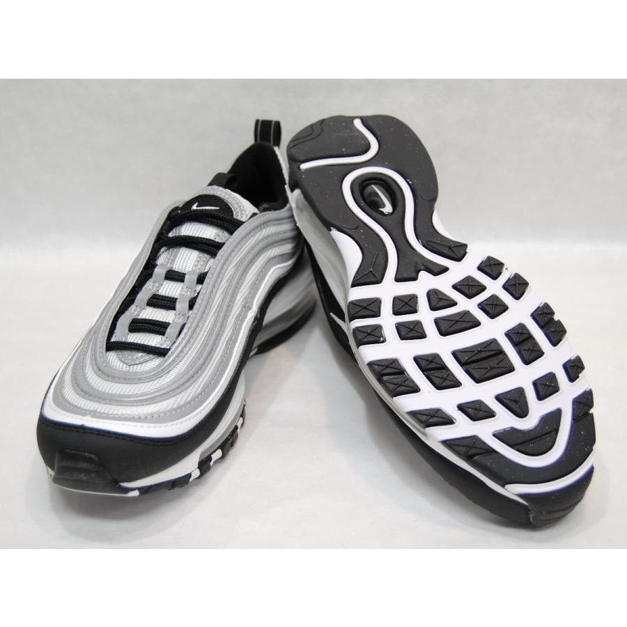 NIKE air max 97 gs black/white/reflectsilver ナイキ エアマックス 97 グレードスクール ブラック メタリック シルバー ホワイト 黒 銀 白 USA 海外 限定｜shoety｜04