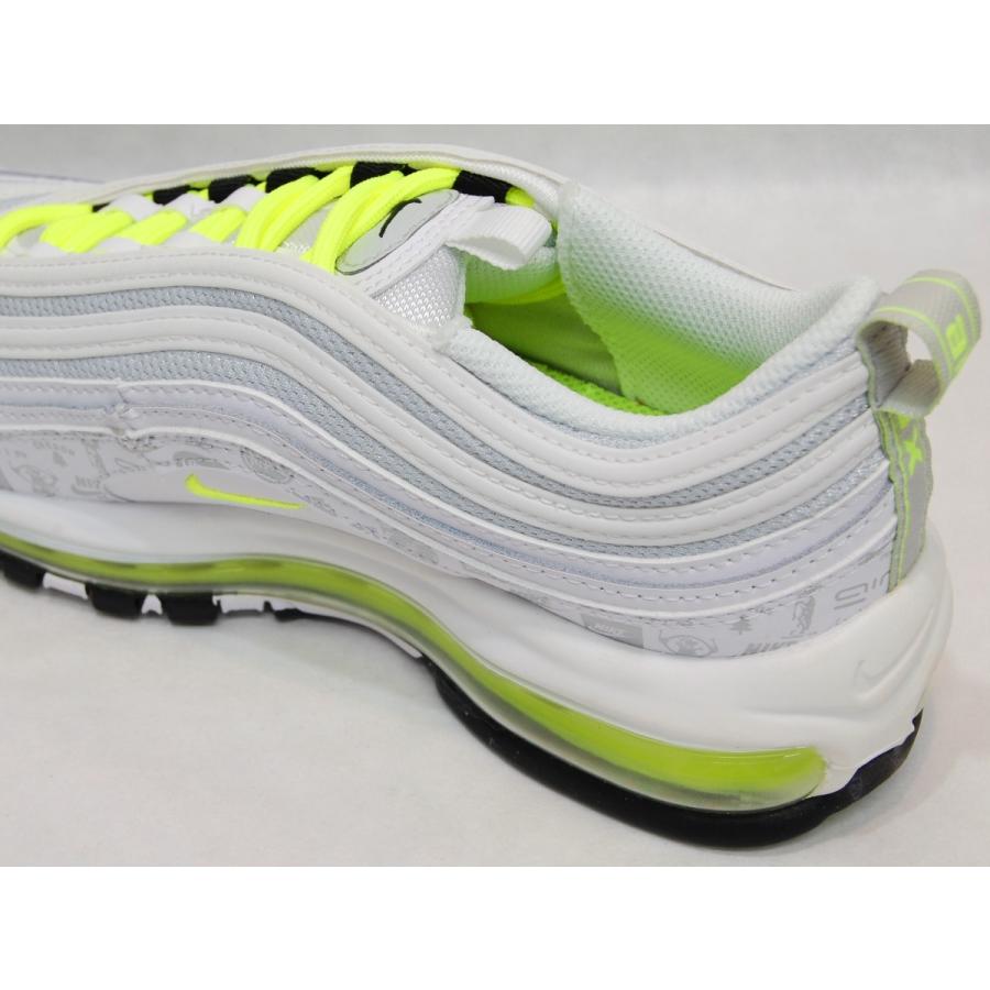 NIKE air max 97 gs white/volt/black/pure platinum ナイキ エアマックス 97 グレードスクール 白 /黄/黒/灰 ホワイト イエロー JUST DO IT ロゴ USA 海外 限定 :nike-airmax97-gs-white-volt-black-pureplatinum:SHOETY 通販 ナイキ NIKE マックス アルファ トレーナー 黒色 ブラック 白色 ホワイト エアマックス