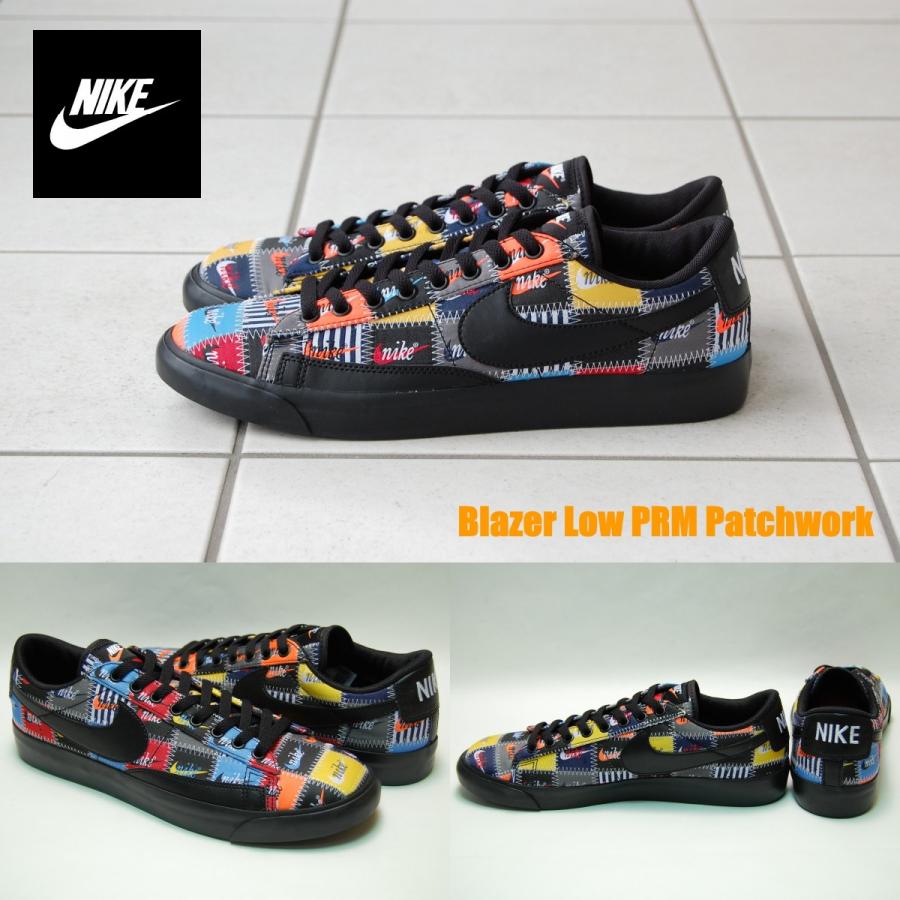 NIKE BLAZER LOW PRM black/multi color 