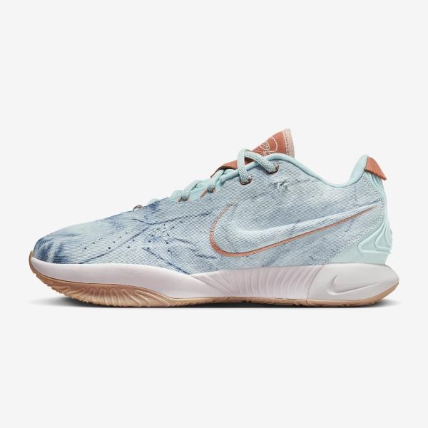 NIKE Lebron XXI Jade Ice/Emerald Rise/Platinum Violet ナイキ レブロン 21 デニム ブルー ジェームズ JAMES シグニチャー Aragonite バッシュ USA 海外 限定｜shoety｜02